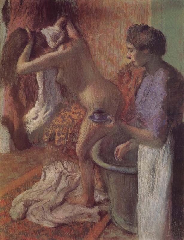 Edgar Degas The breakfast after bath France oil painting art